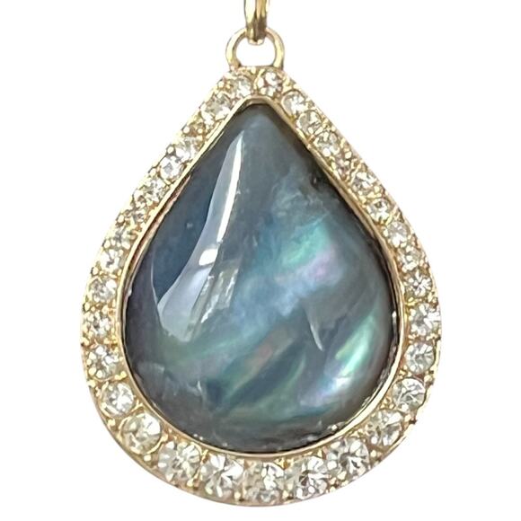 NEW Joan Rivers Private Collection Teardrop Mother of Pearl Necklace, Gold Tone, - Picture 6 of 10